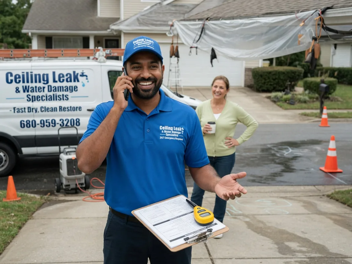 Ceiling Leak Cleanup Linwood, KS FAQs